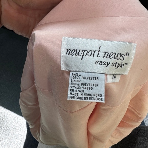 Vintage Newport News Easy Style Pink Blazer Size 14 - Picture 7 of 9
